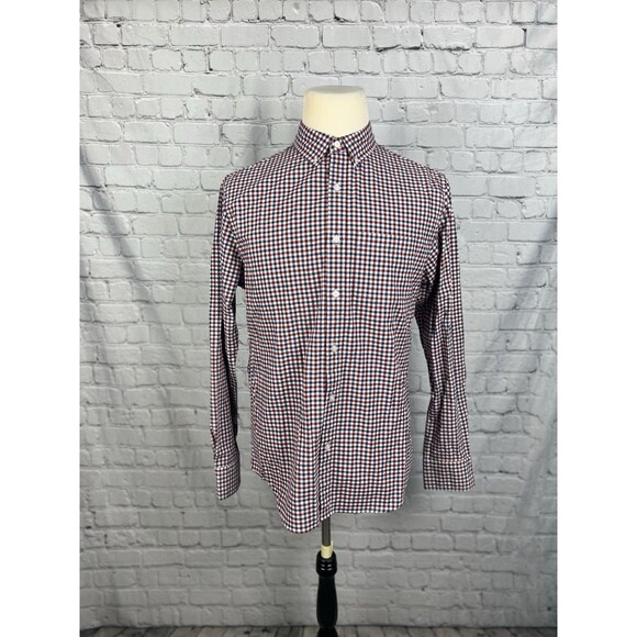 Hawker Rye Men M Long Sleeve Button Down Shirt Stretch Oxford Multicolor - Picture 2 of 7